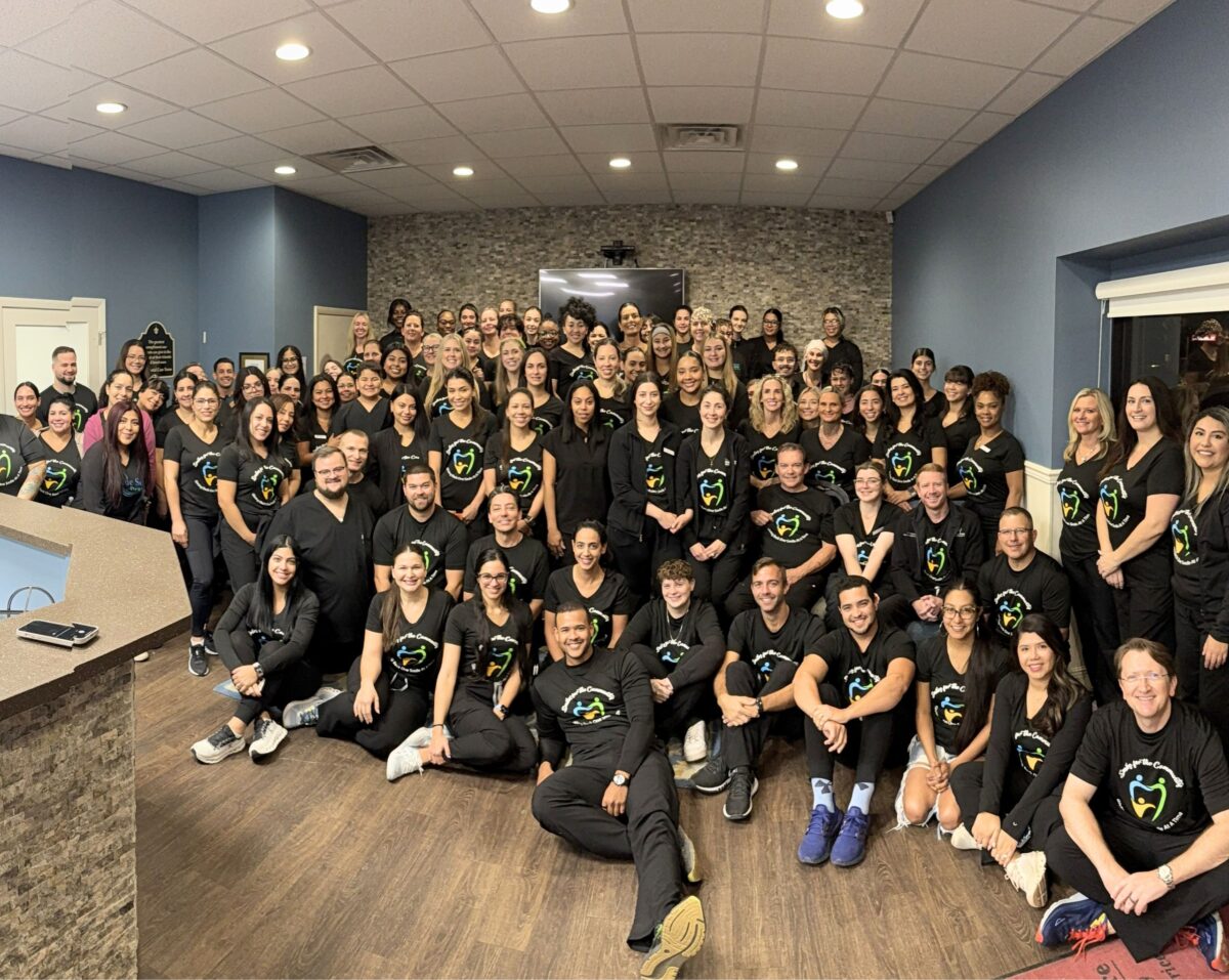 Large group of dental professionals